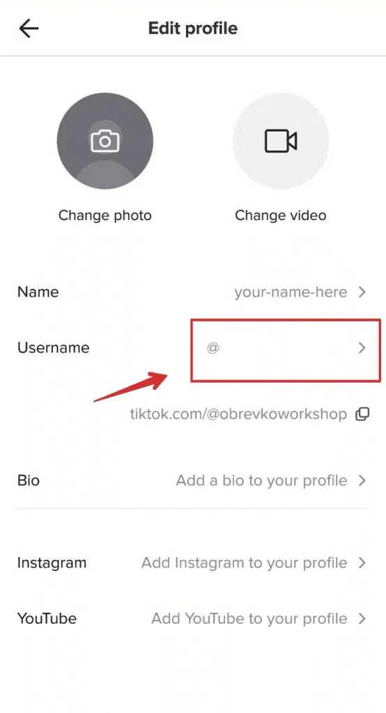 Edit Your TikTok Profile
