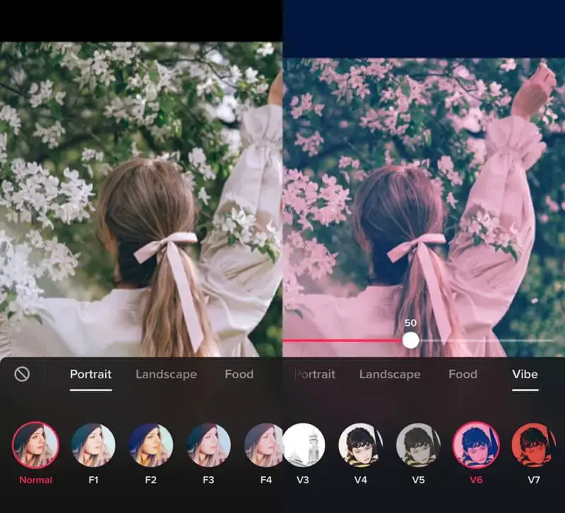 TikTok filters
