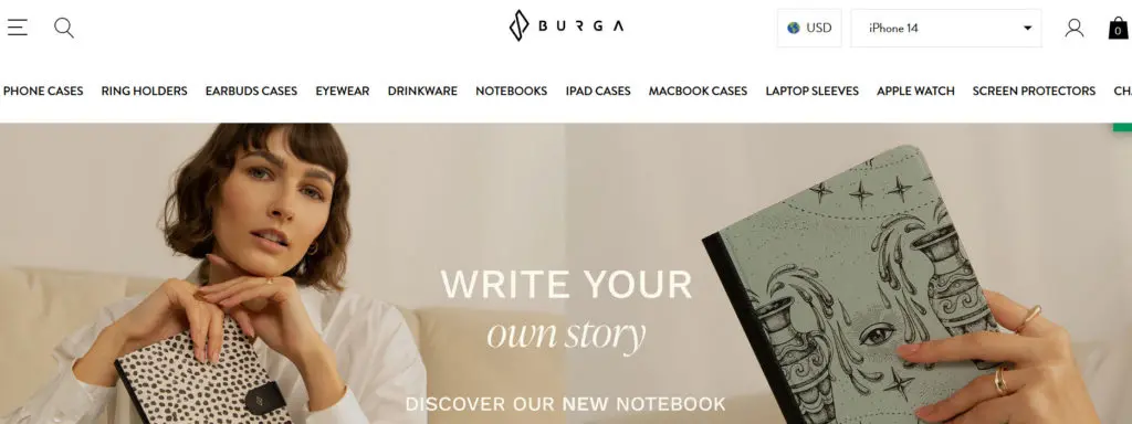 Shopify Banner of burga