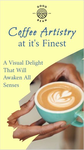 Close-up of a beautifully crafted latte with intricate art