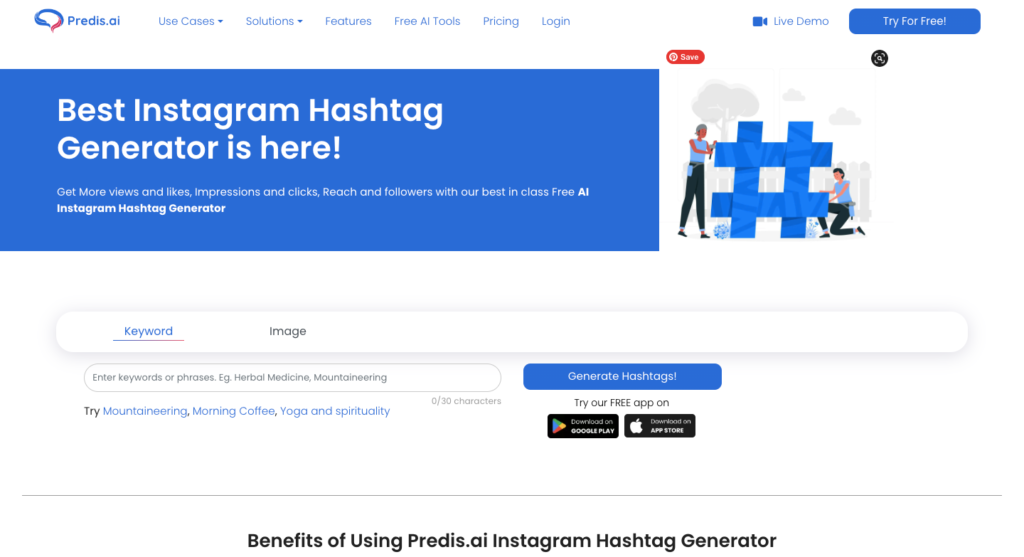 Free Social Media Tools for Dropshipping - Hashtag Generators Predis.ai