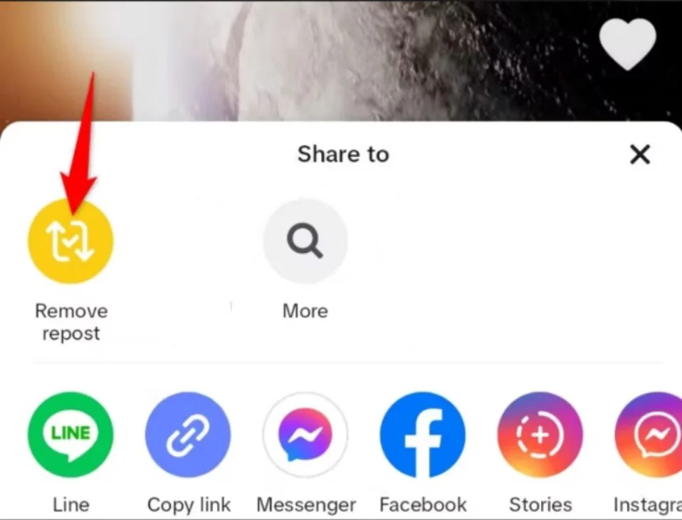 remove repost on tiktok