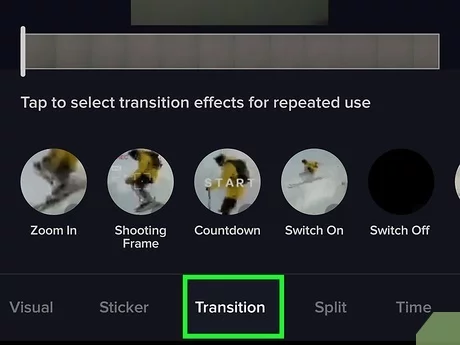 Experiment with Different Transition Effects