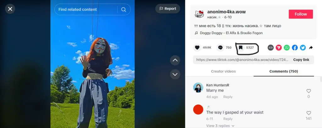 Ribbon Icon on TikTok