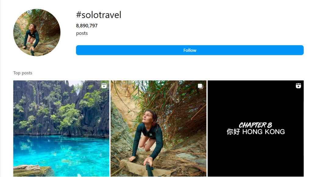 hashtags for travel reels on instagram