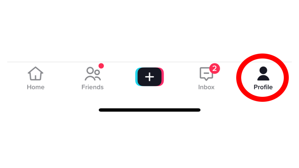 Go to profile on tiktok