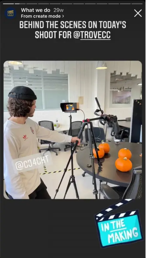 Behind the scenes story idea