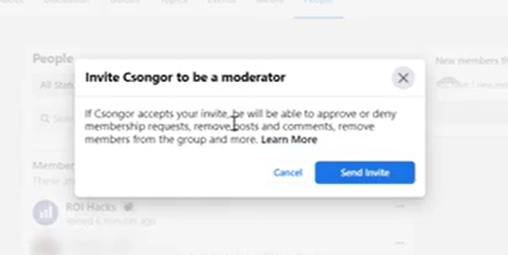 How to add a moderator to the Facebook group