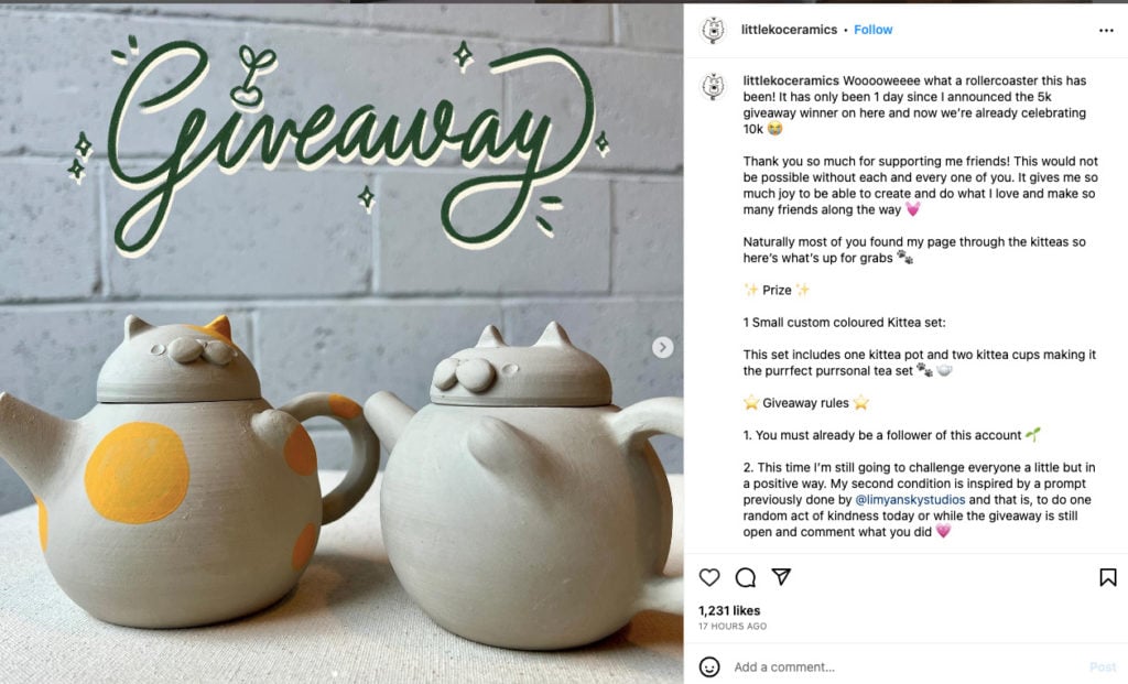 Giveaways for higher Instagram Engagement Rate