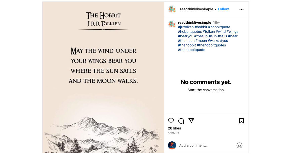 Hobbit Wisdom Quotes - post idea