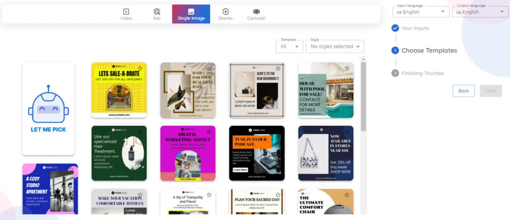 predis.ai social media content generator