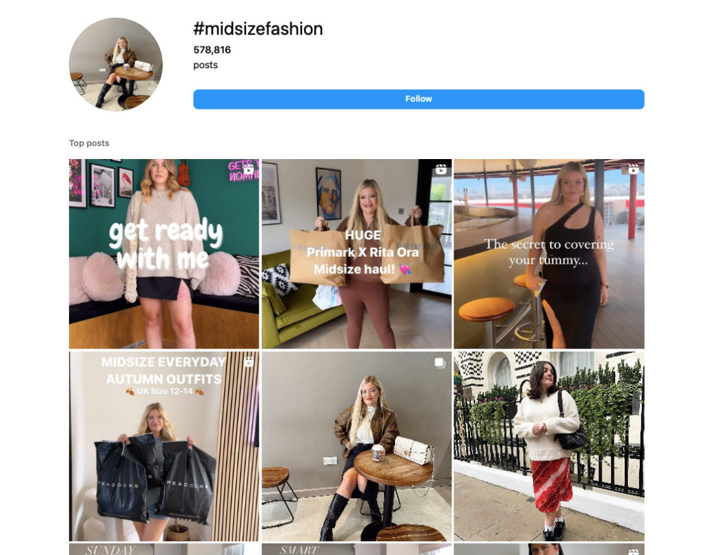 Fashion Bloggers Hashtags #12: Midsize Fashion Hashtags