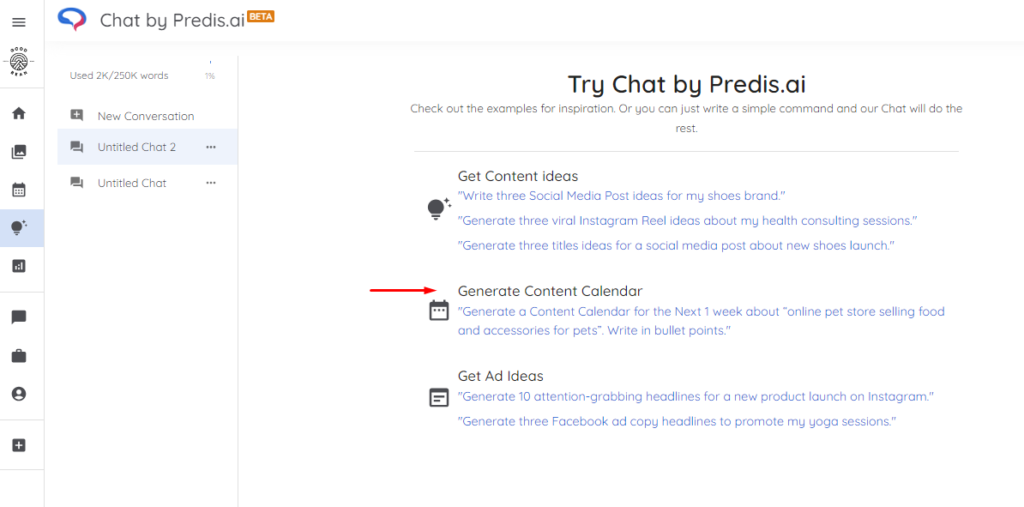 predis.ai AI chat