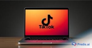 Tiktok logo in laptop