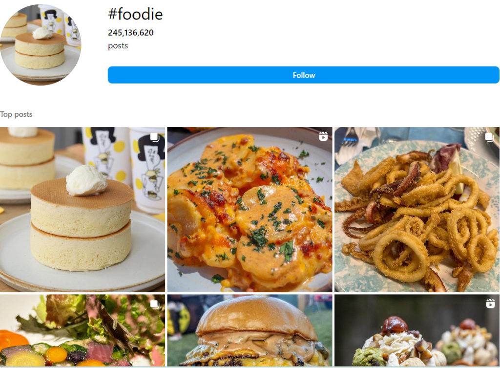 Most Popular Food Hashtags For Instagram