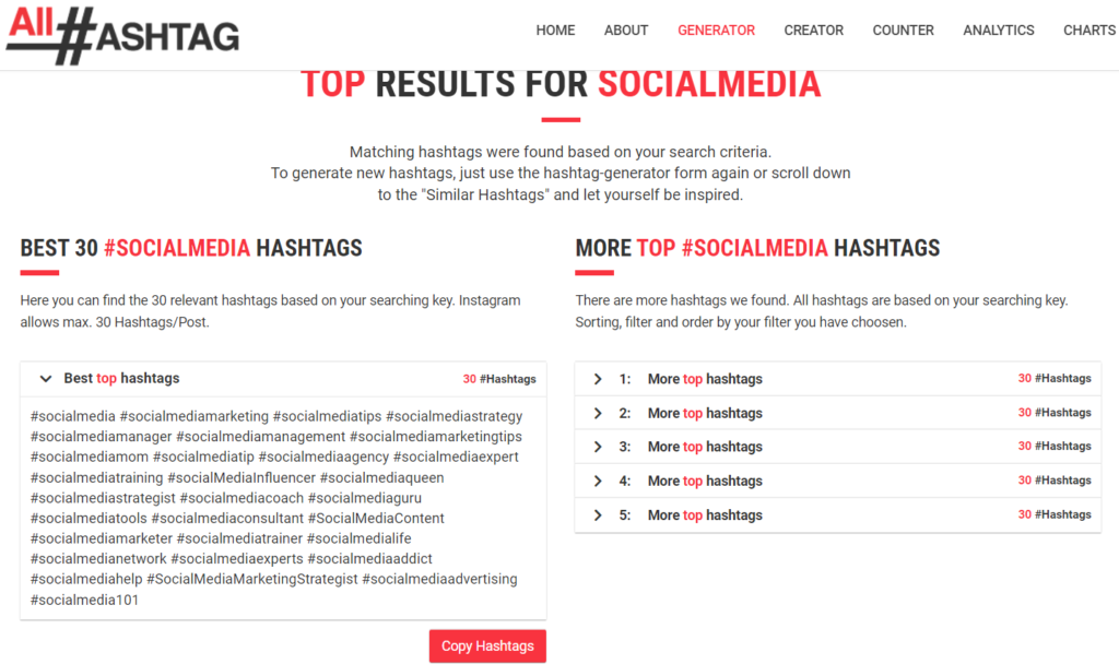 All Hashtag Generator