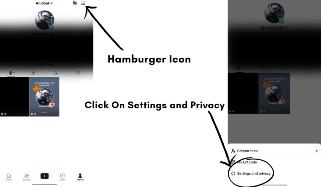 Settings and Privacy on TikTok