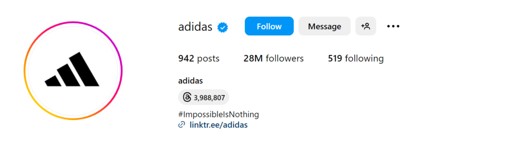 Instagram Profile Picture - Adidas
