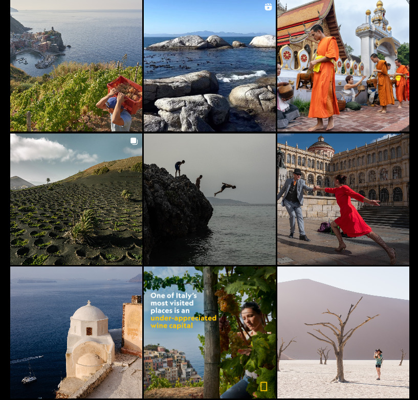 Instagramový účet National Geographic Travel