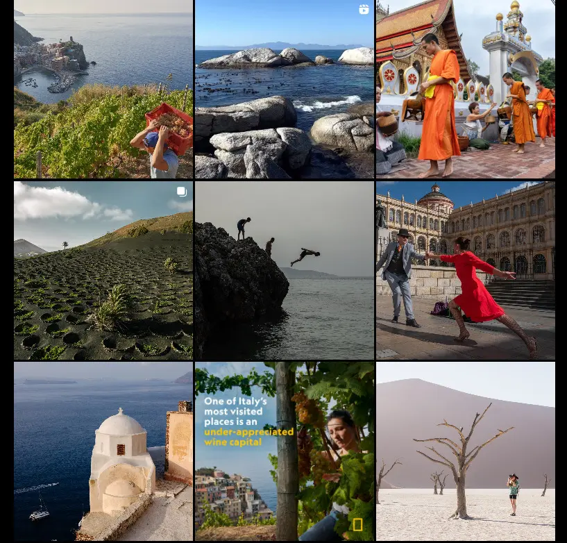 National Geographic Travel Instagram Account