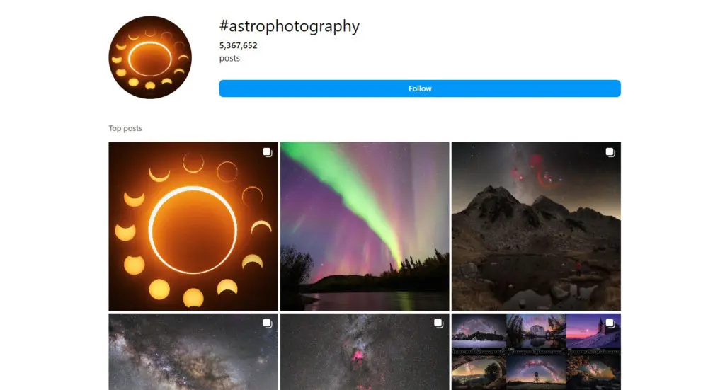 Hashtags for Astro Photography