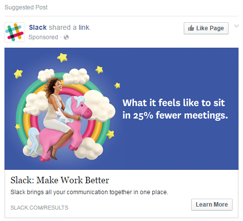 Facebook ad example