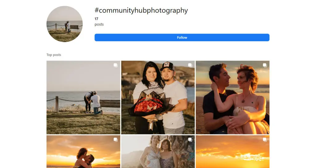 Hashtags for Community Hub Photography