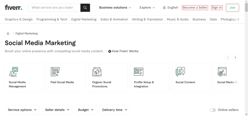 Fiverr marketplace