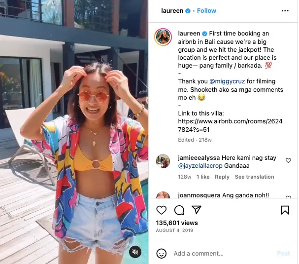 Laureen Partnership with AirBNB