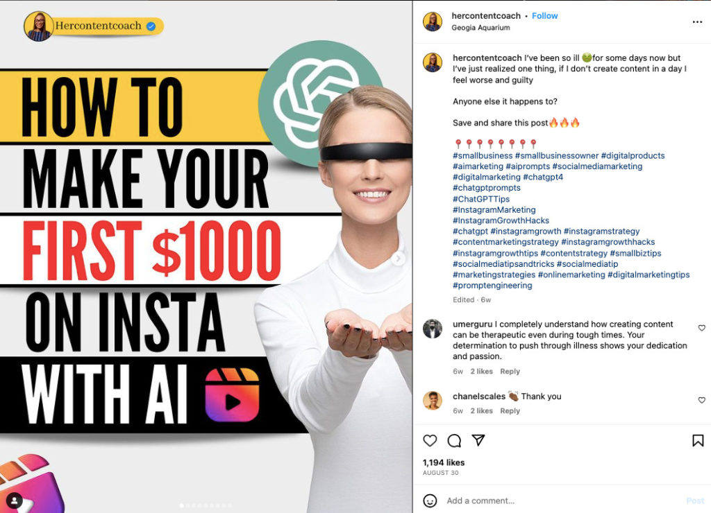 Create eye-catching CTAs on Instagram