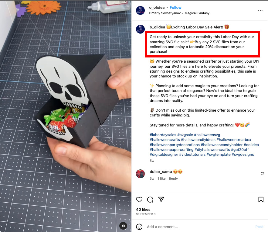 Boost sales by adding CTAs in Instagram captions