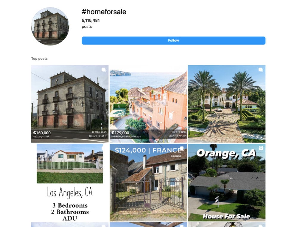 General-Use Hashtags for Real Estate