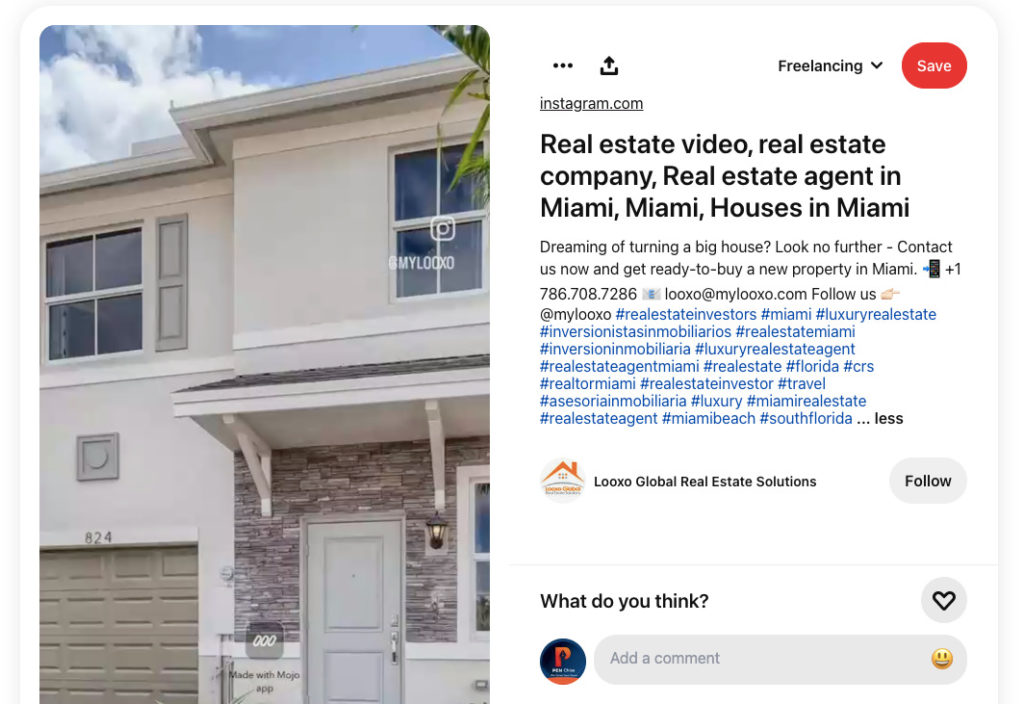 Real Estate Hashtag Using in Pinterest