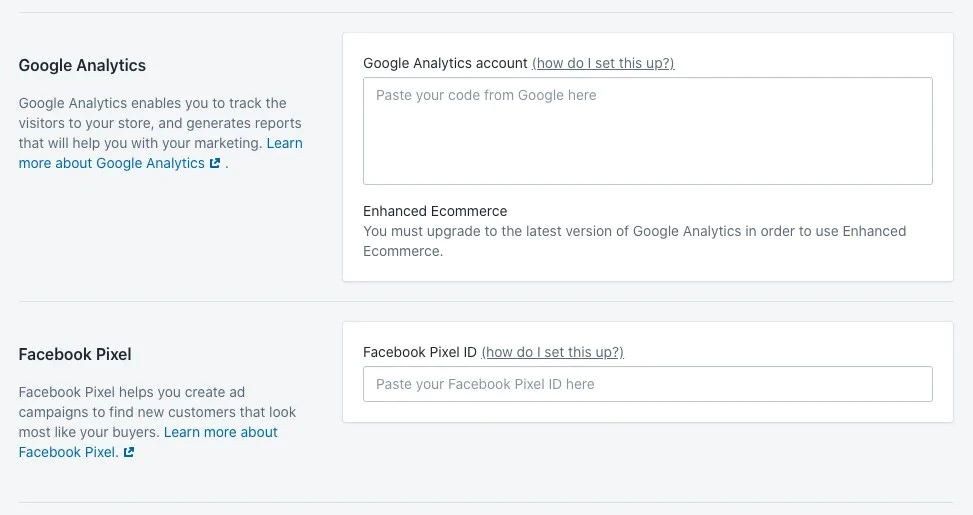 Facebook page settings