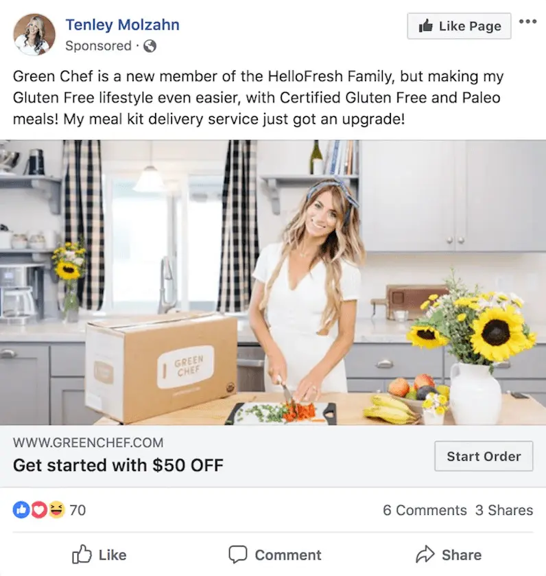 Announcement Facebook ad