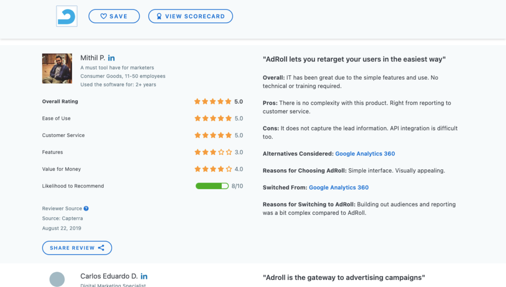 AdRoll - User review