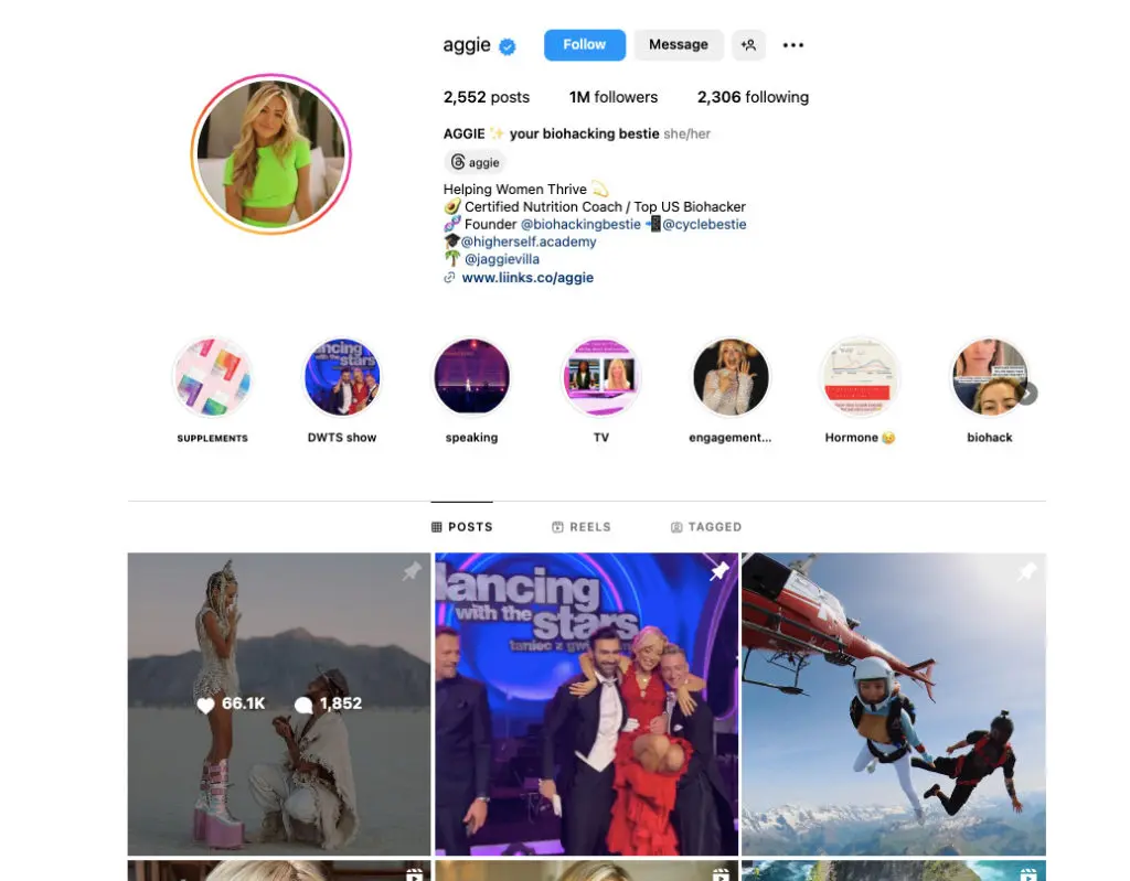 Reach and engagement of influencers