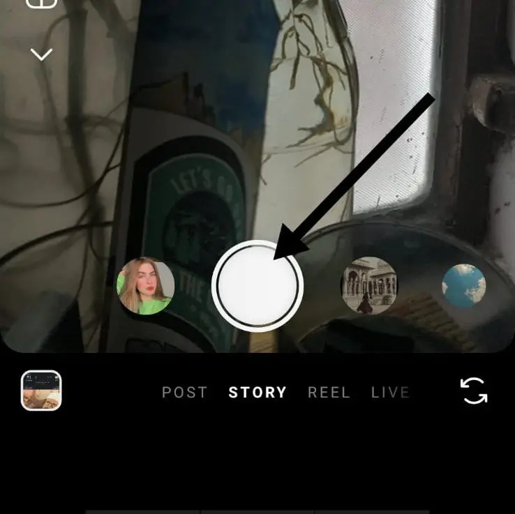 Tap on the camera button