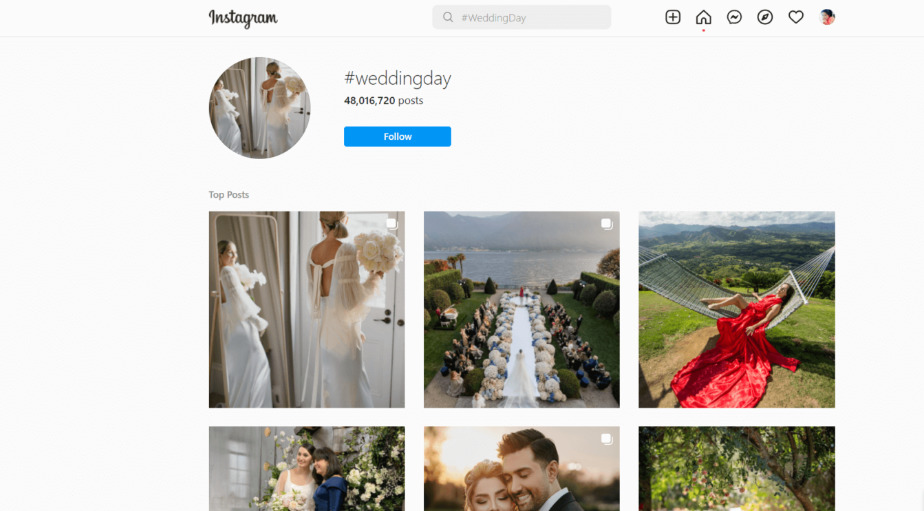 Esküvői fotózás Hashtag