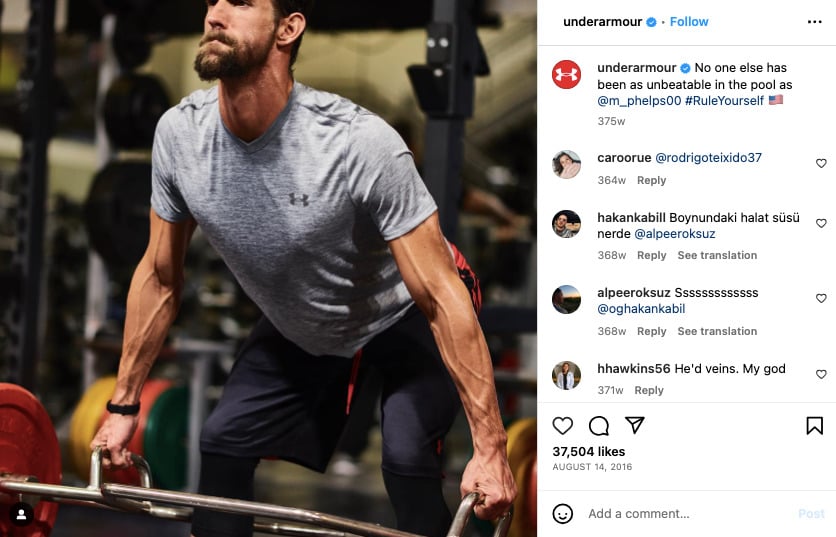 Under Armour Instagram Partnership with Michael Phelps