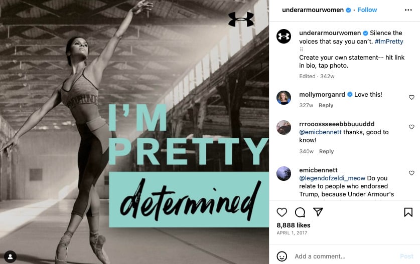 Under Armour Instagram Storytelling