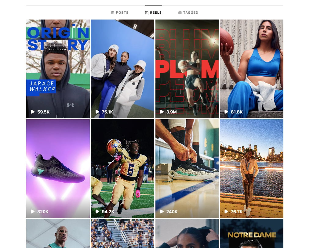 Under Armour Instagram Reels