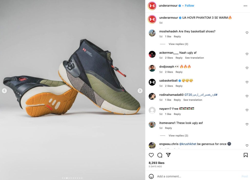 Under Armour Instagram Carousel