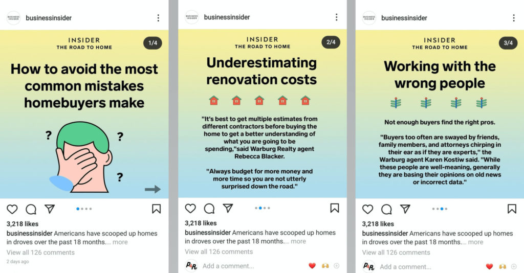 Instagram carousels for businesses 
