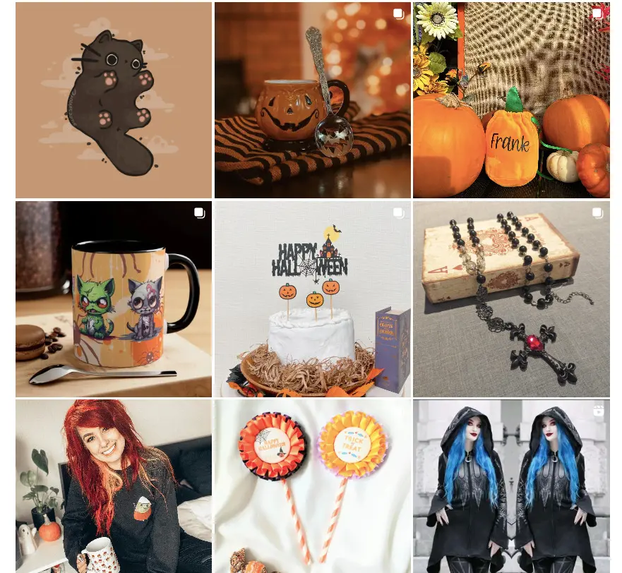Halloween Must-Haves iwwer konsekutiv Posts op Instagram gedeelt