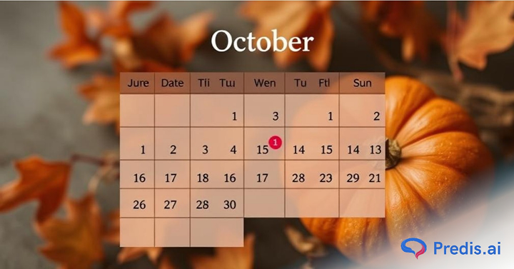 October content calendar for social media