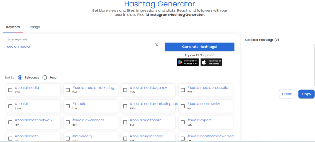 Predis.ai hashtag generator