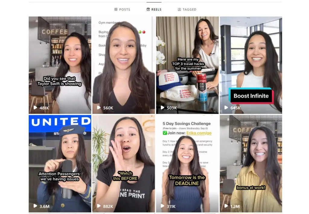 Instagram Reels foder fra et advokatfirma