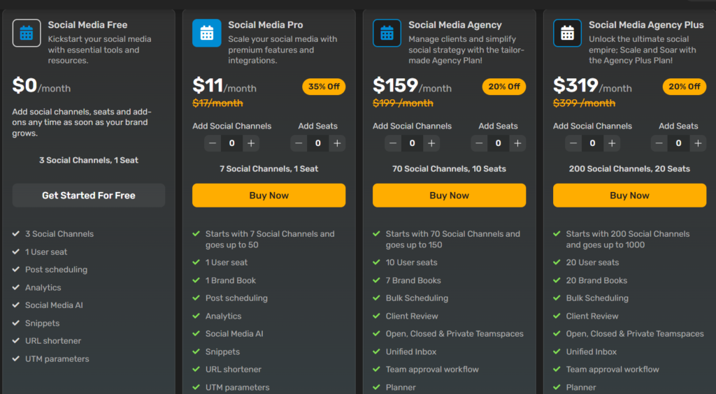 Simplified Pricing details