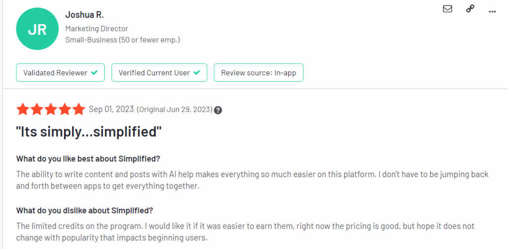 Customer reviews of Simplified